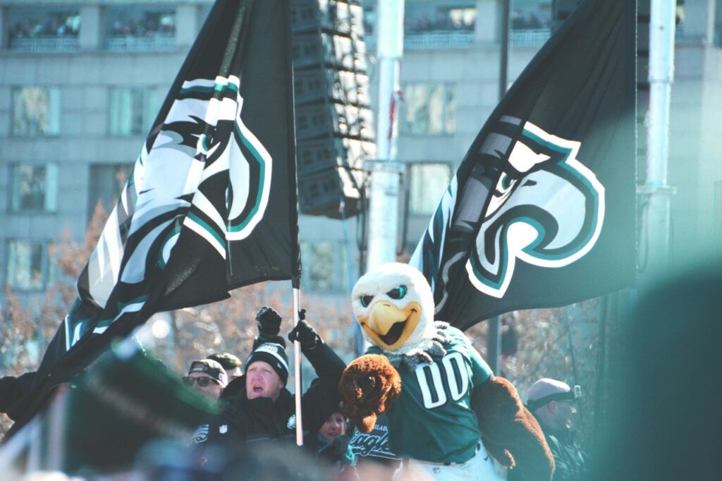 Tifosi dei Philadelphia Eagles in festa