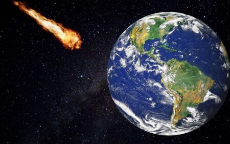 asteroide in viaggio verso la terra