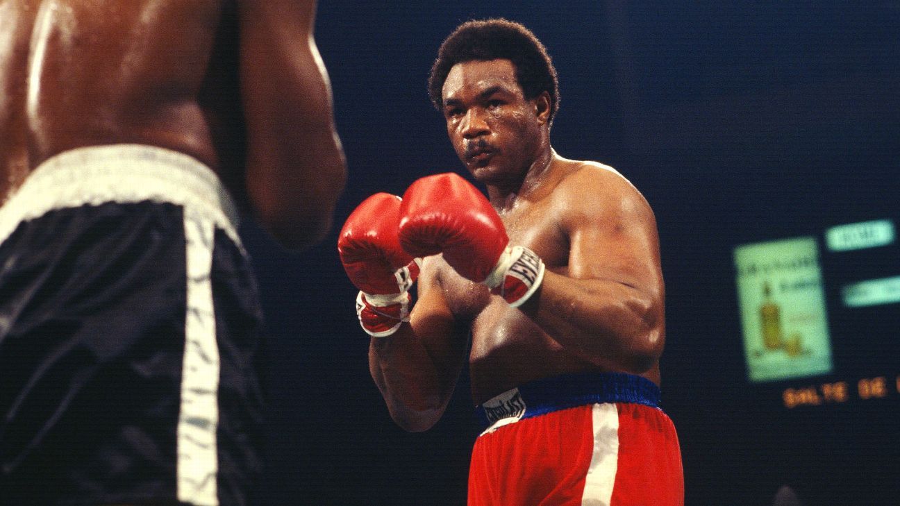 George Foreman durante un combattimento negli anni 70