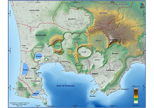 Una mappa dei Campi Flegrei