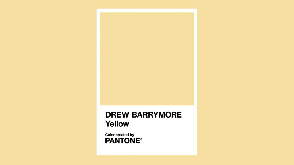 drew barrymore giallo pantone