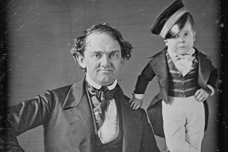 Ritratto di P.T Barnum e Charles Sherwood Stratton (fonte Cronhill)