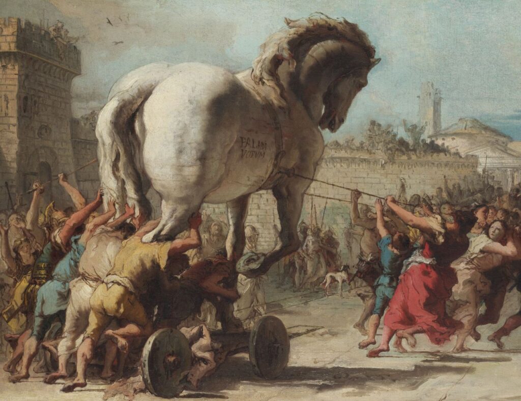 Il cavallo di Troia di Giovanni Domenico Tiepolo