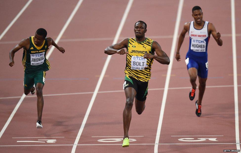 Usain Bolt che corre
