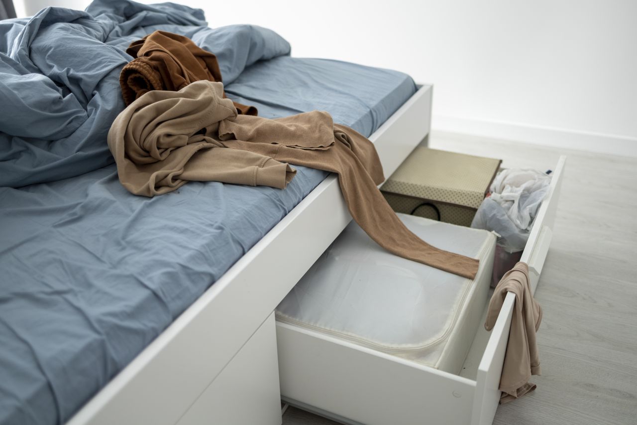 letto contenitore con cassetti