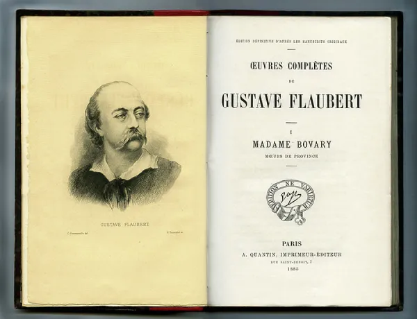 Edizione del romanzo 1885 con ritratto di Flaubert (fonte Media Store House)