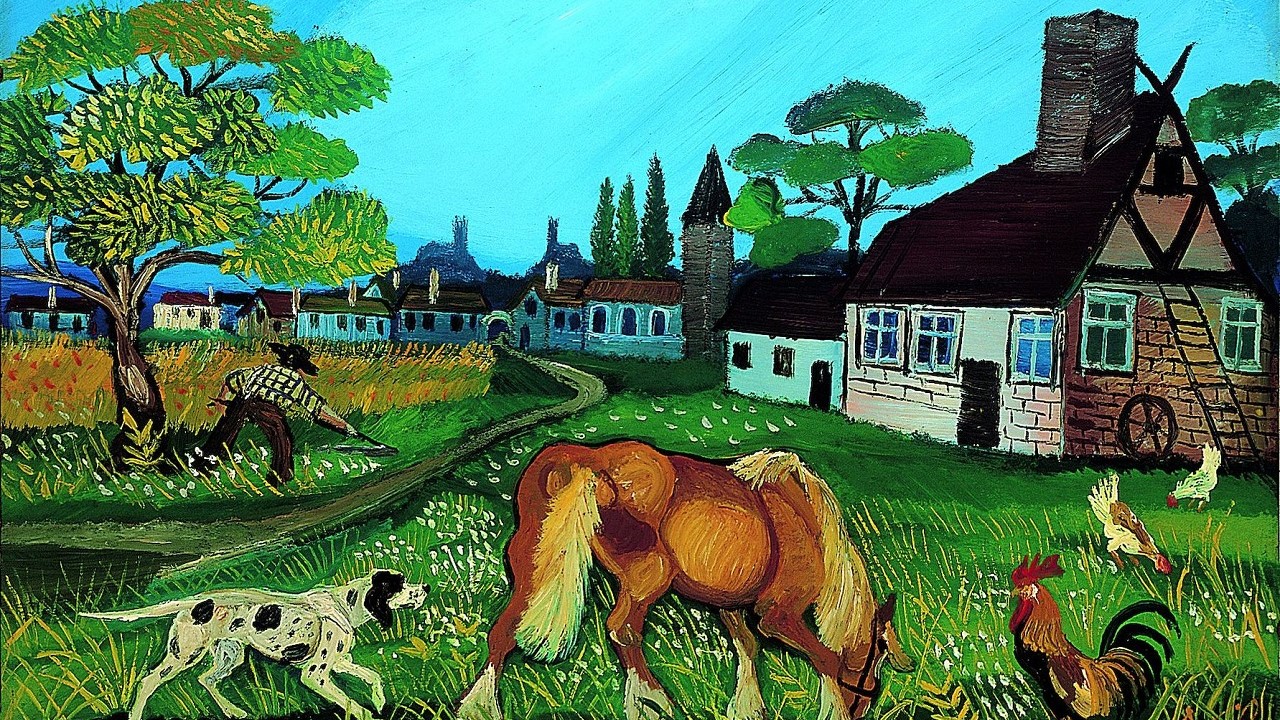 "Paesaggio agreste" di Antonio Ligabue, del 1955