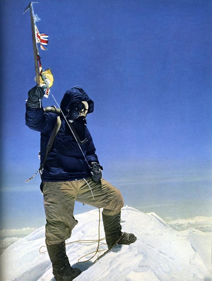 La bandiera britannica sul Monte Everest