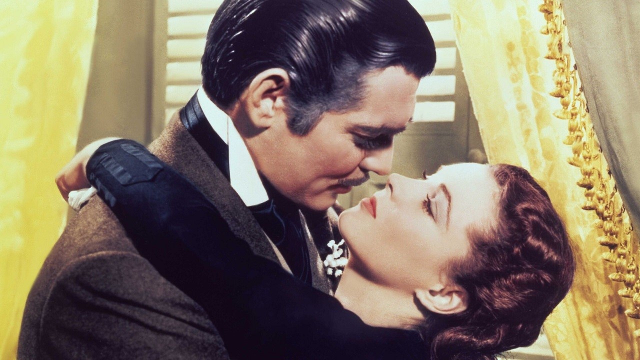 Clark Gable e Vivien Leigh in una scena di "Via col vento" di Victor Fleming, del 1939