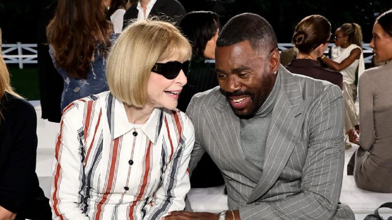 Anna Wintour e Colman Domingo a una sfilata di Ralph Lauren a New York