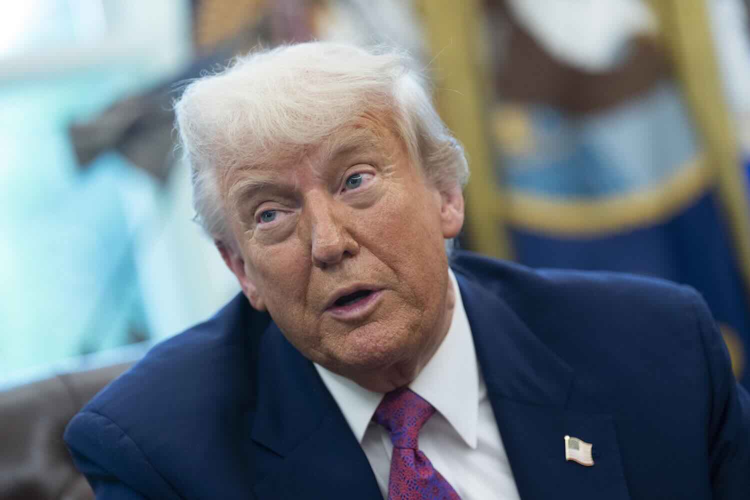 Un primo piano di Donald Trump