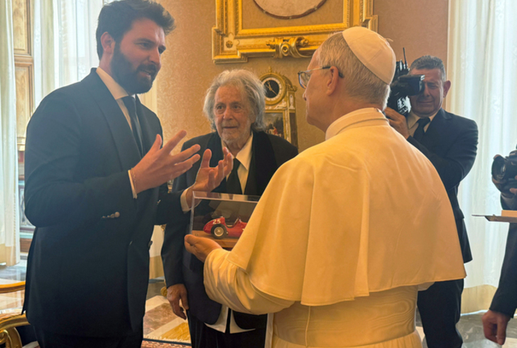 Al Pacino Andrea Iervolino e Papa Leone XIV
