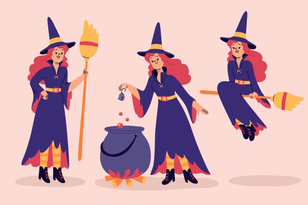 Grafica che immortala una strega