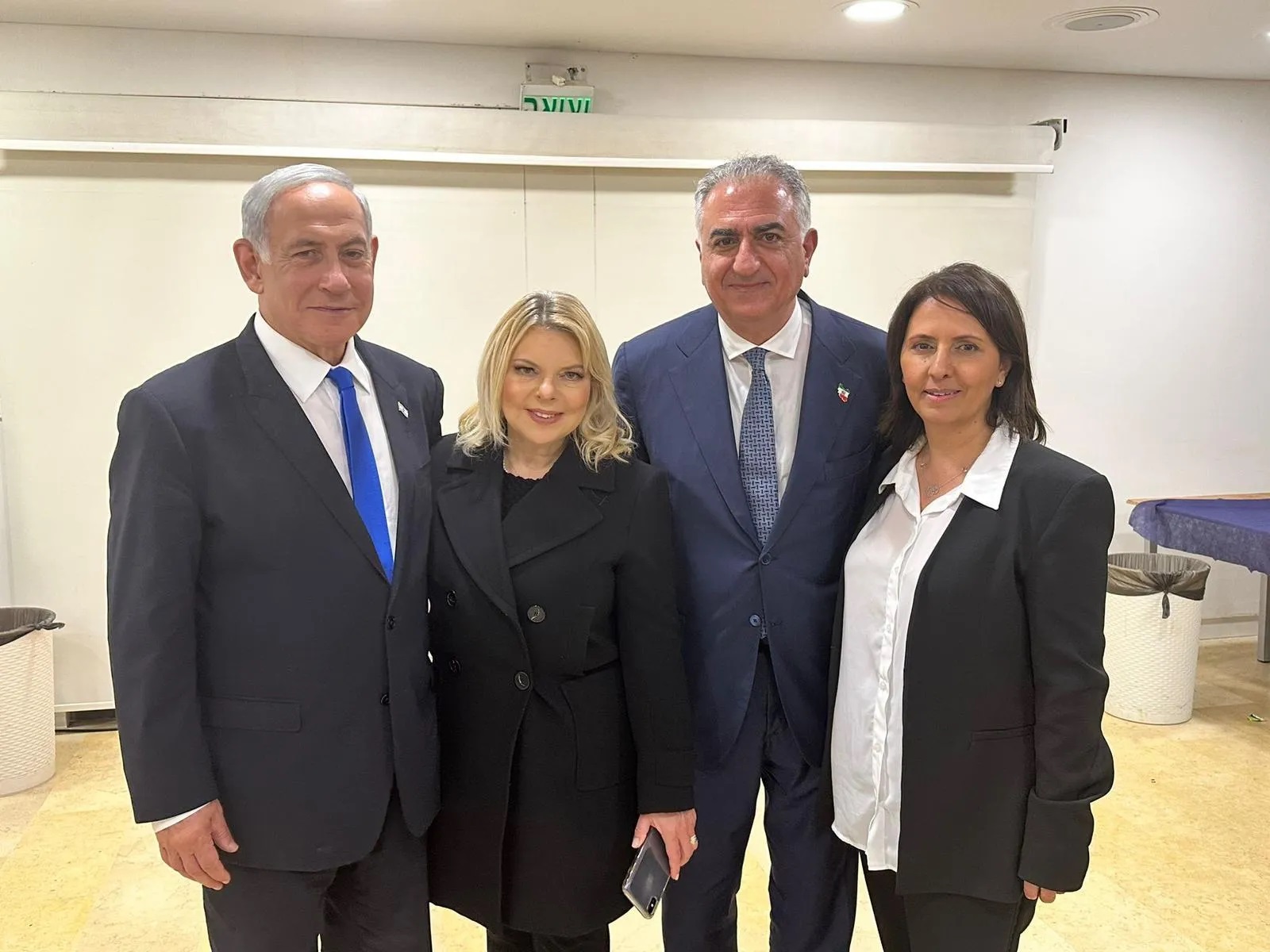 Reza Pahlavi con il premier israeliano Netanyahu