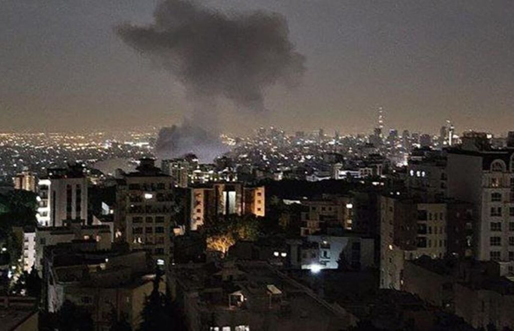 Un'immagine dell'attacco israeliano in Iran