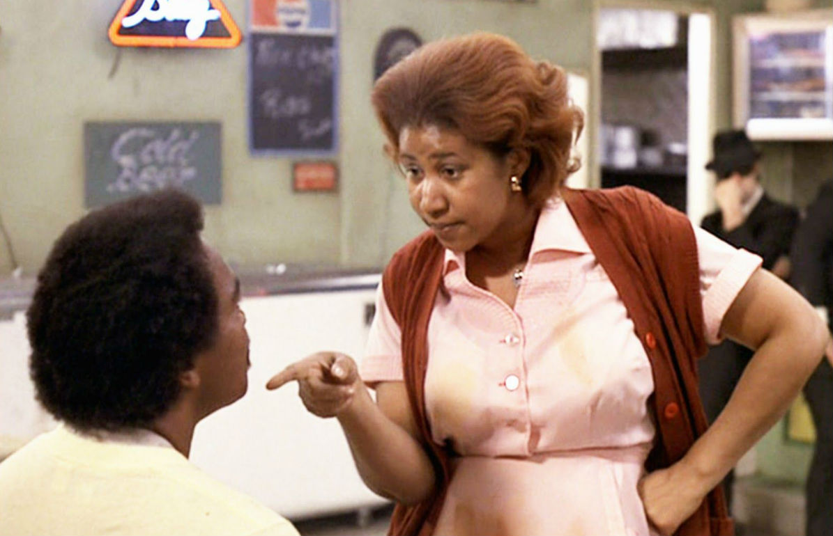 Aretha Franklin nella scena di Think in The Blues Borther