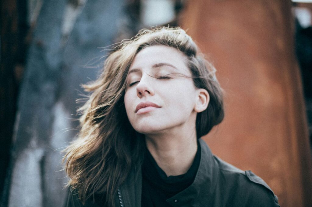 donna che respira