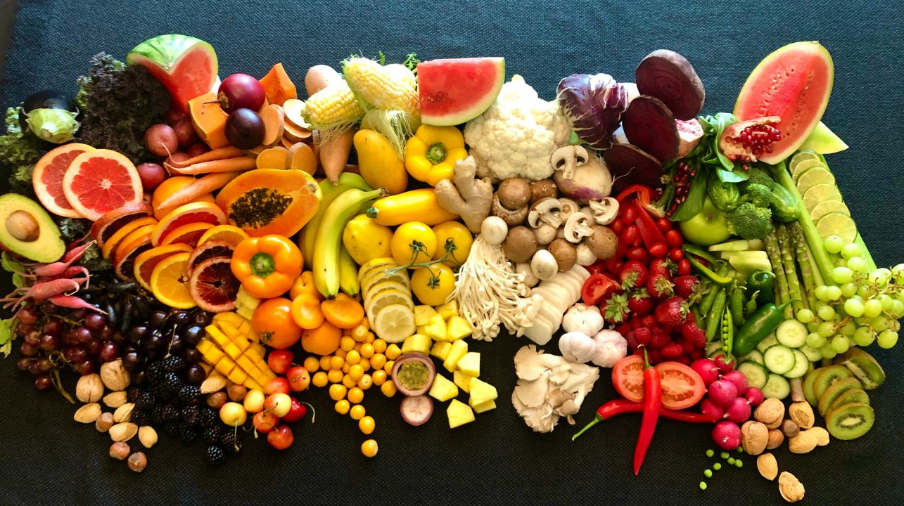 frutta e verdura con fibre
