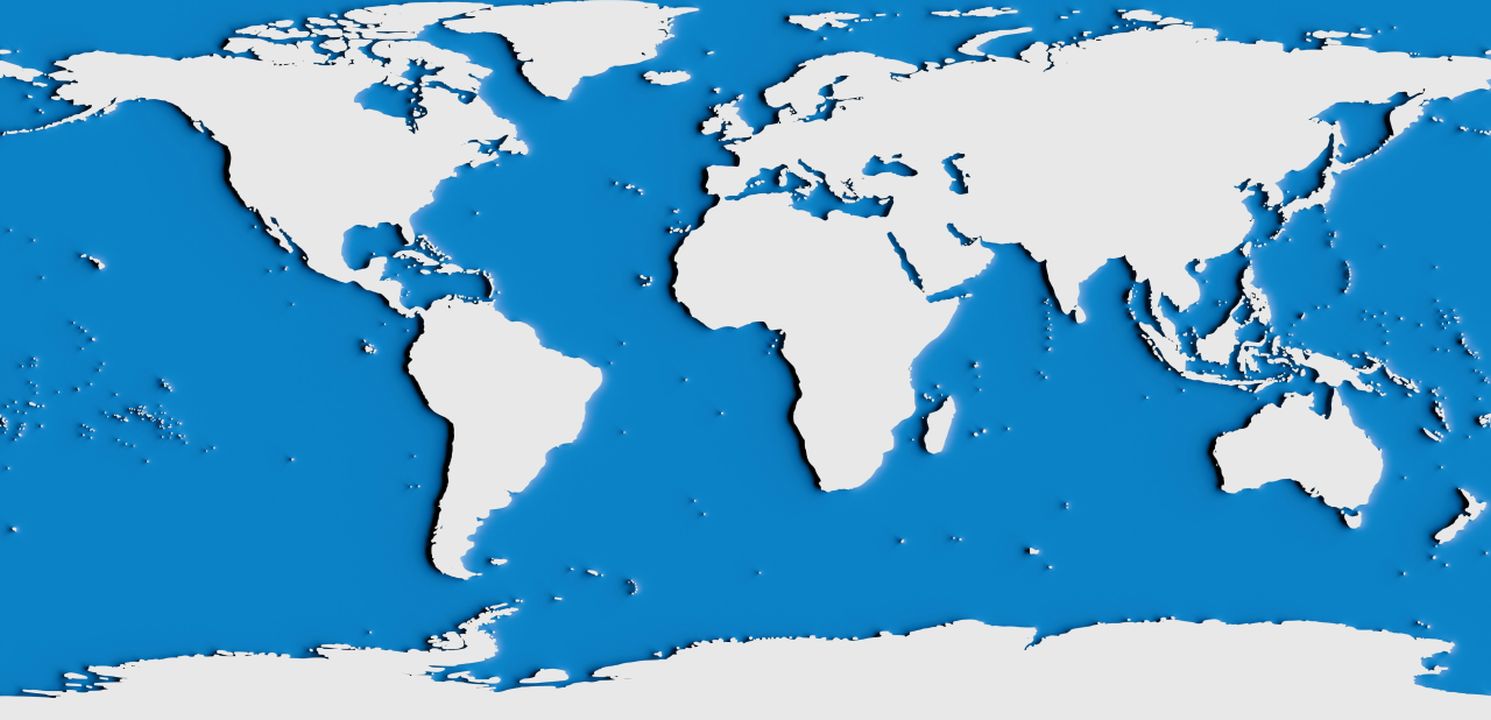 mappa degli oceani