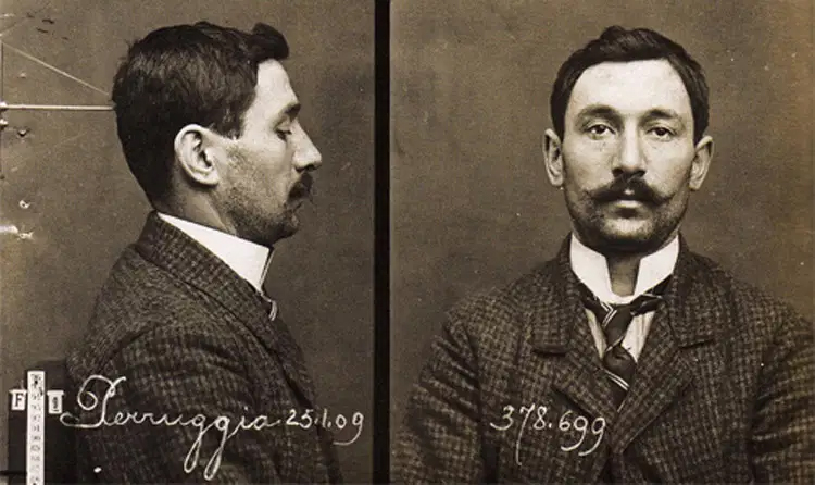 Vincenzo Peruggia fotografato dopo l'arresto (fonte Varese News)