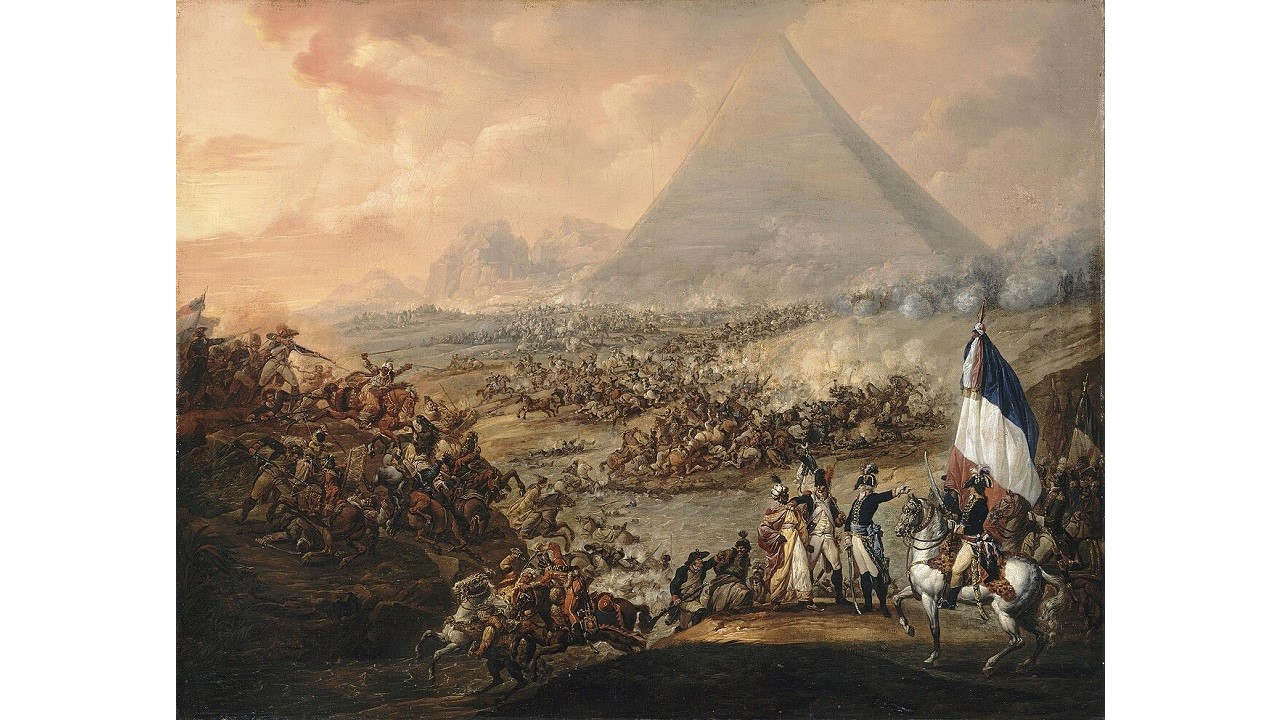 "La battaglia delle Piramidi" di François-Louis-Joseph Watteau