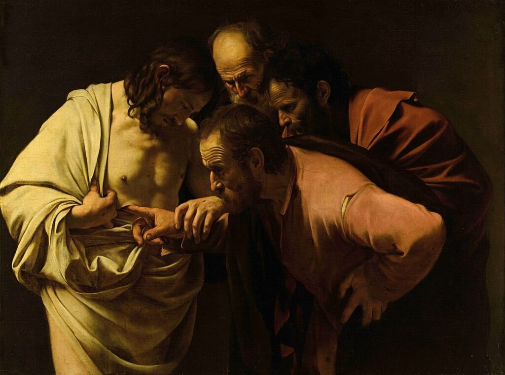 L'incredulità di San Tommaso di Caravaggio