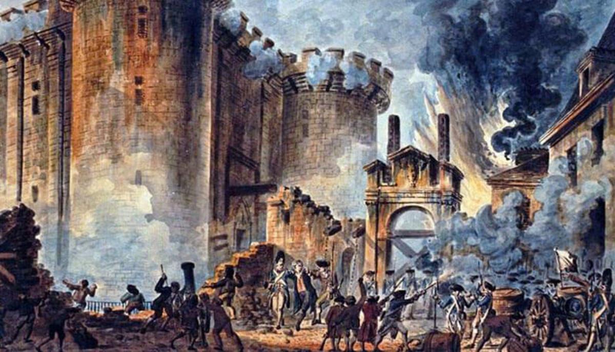 Un rappresentazione della presa della Bastiglia