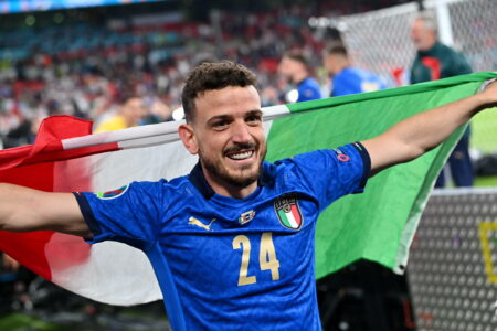 Florenzi con la maglia azzurra