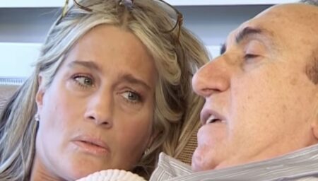 Pippo Baudo ed Heather Parisi durante l'intervista del 2008