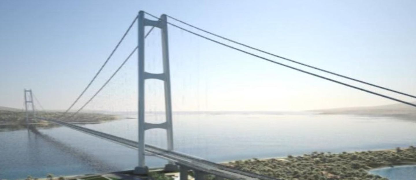 Un rendering del Ponte sullo Stretto