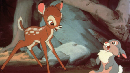 Bambi e il coniglio Tamburino nel film Disney