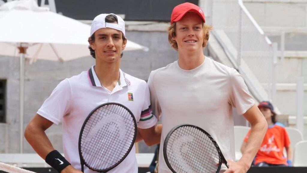 Due giovanissimi Lorenzo Musetti e Jannik Sinner