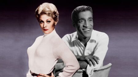 Kim Novak e Sammy Davis in un fotomontaggio