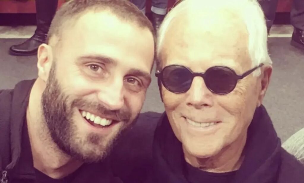 Michele Morselli e Giorgio Armani