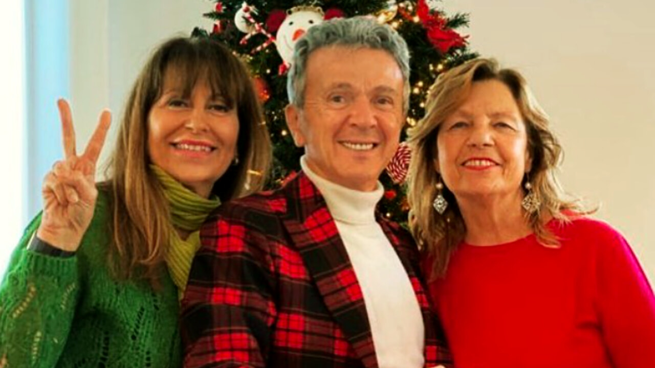 Pupo con moglie e compagna