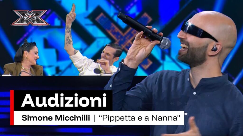 Simone Miccinilli mentre canta Pippetta e a nanna