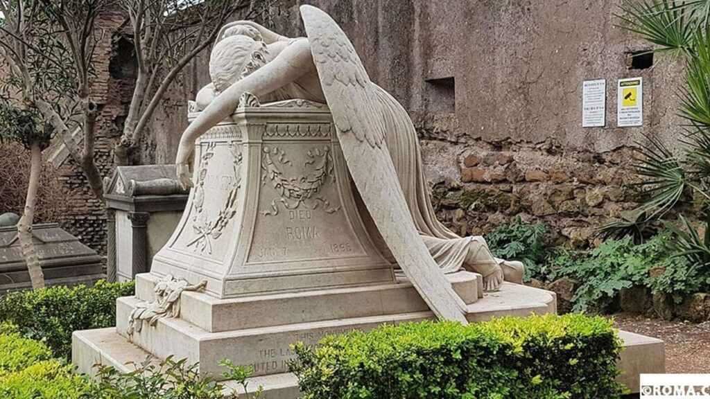 L'Angelo del Dolore, realizzato da William Wetmore Story per la tomba della moglie Evelyn al Cimitero Acattolico di Roma