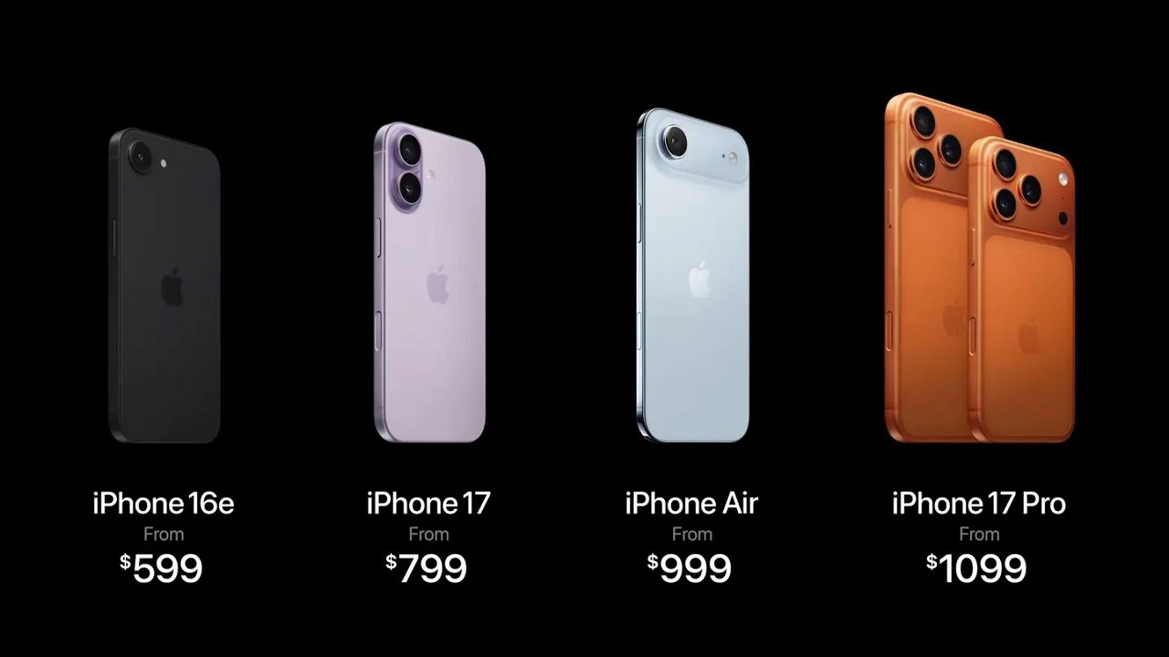 I modelli di iPhone più recenti presentati da Apple: 16e, 17, 17 Air, Pro e Pro Max