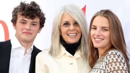 Diane Keaton con il figlio Duke e la figlia Dexter
