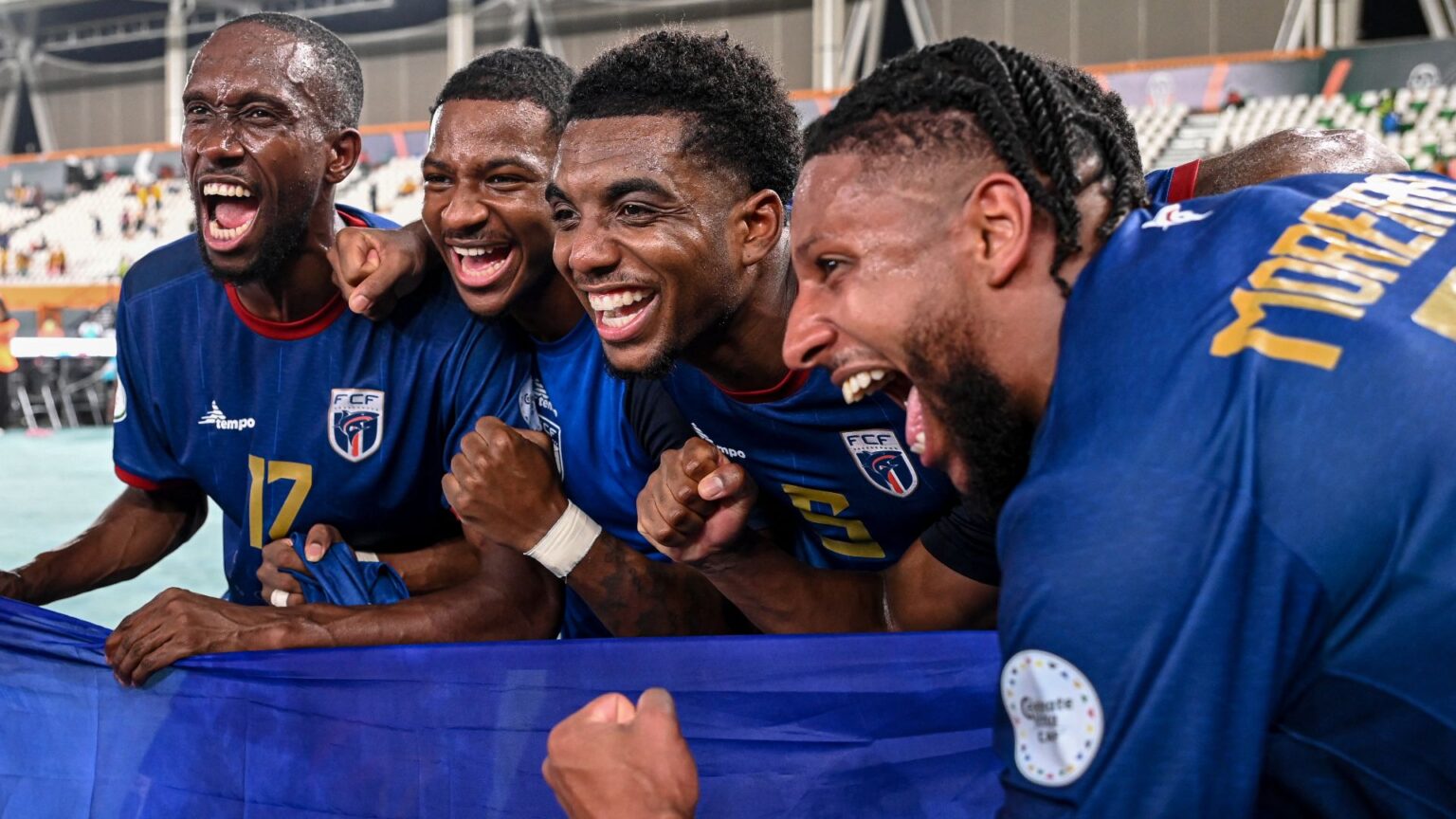 Giocatori di Capo Verde in festa