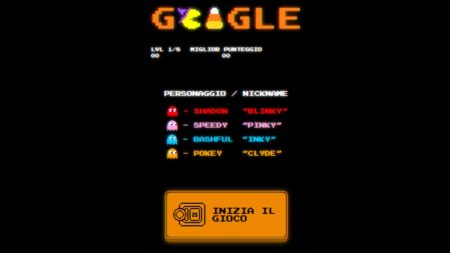 Schermata Pac-Man Google