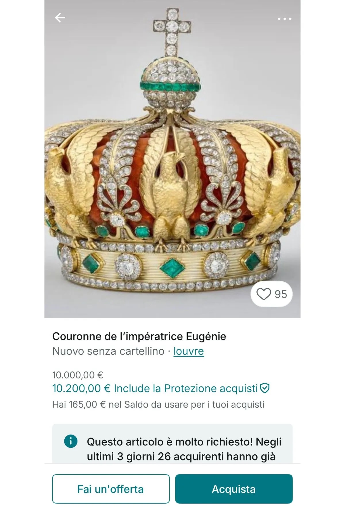 corona imperatrice Louvre vinted