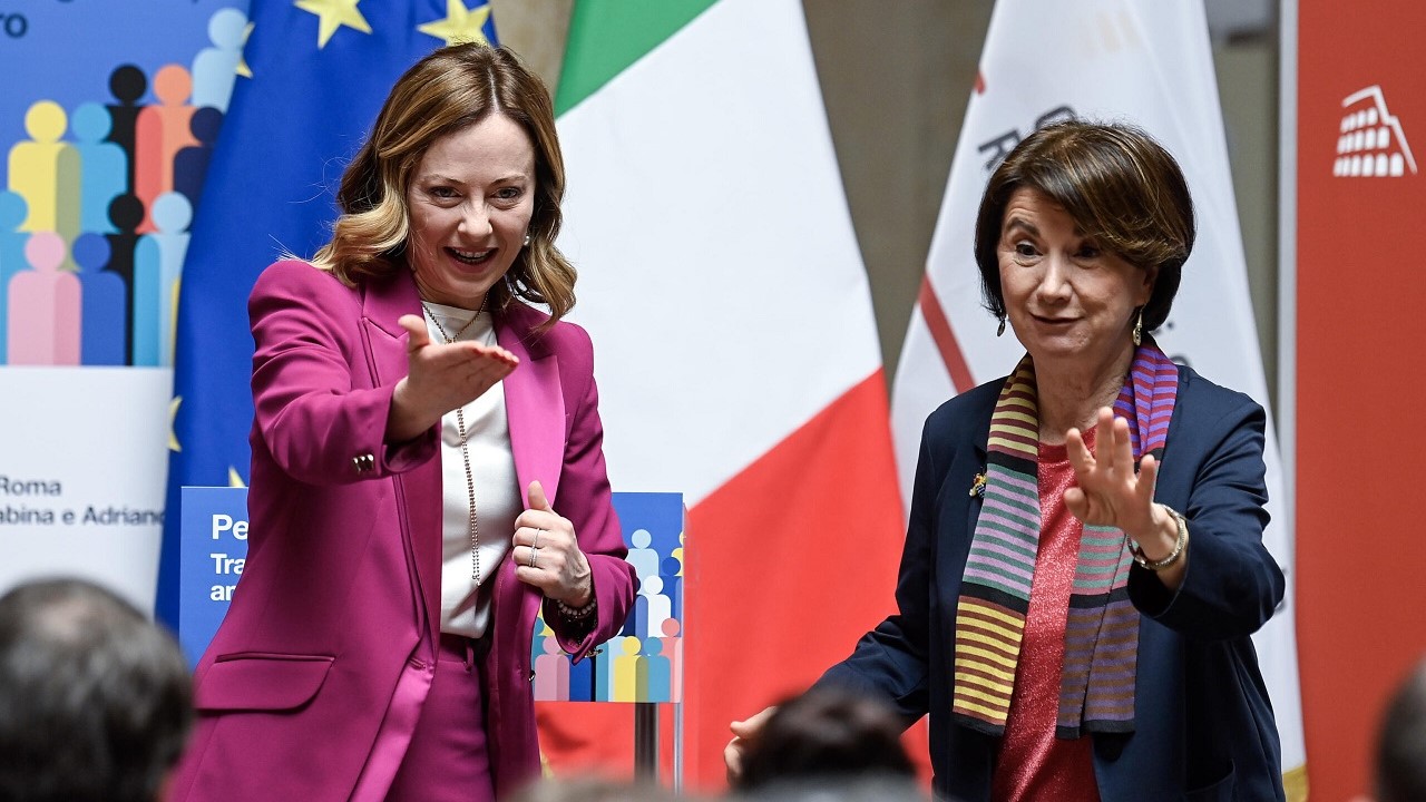 Eugenia Roccella con Giorgia Meloni
