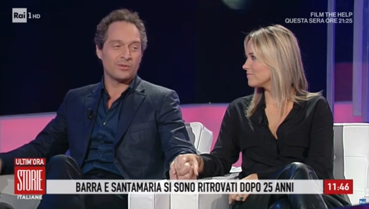 Claudio Santamaria e Francesca Barra ospiti a Storie Italiane nel 2019