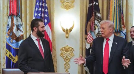 Il presidente siriano Al-Sharaa e Donald Trump