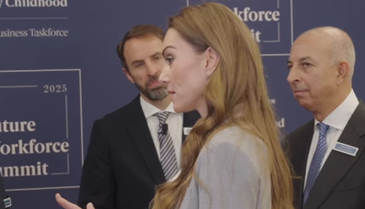 Kate Middleton prima del suo intervento