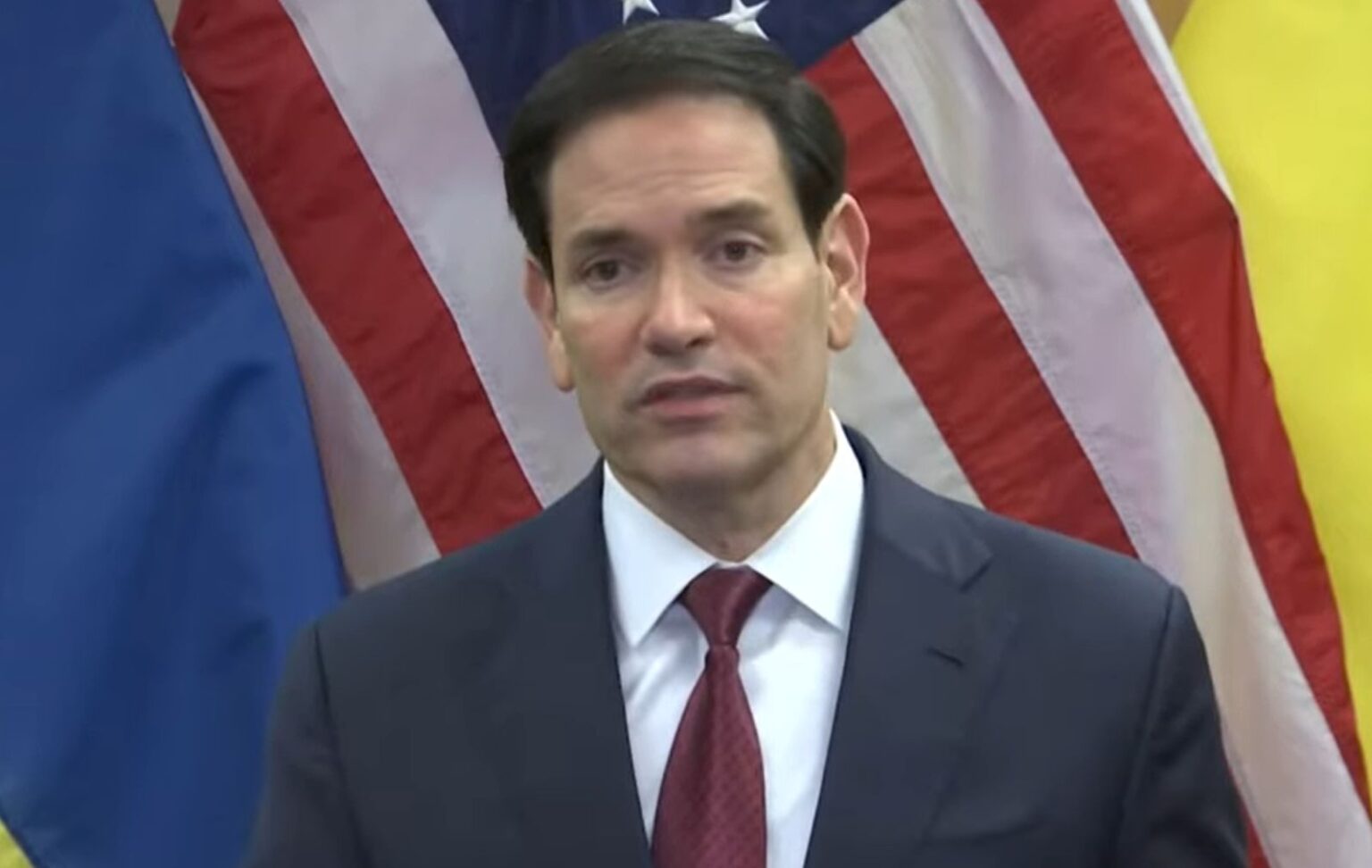 Marco Rubio parla dopo il vertice di Ginevra