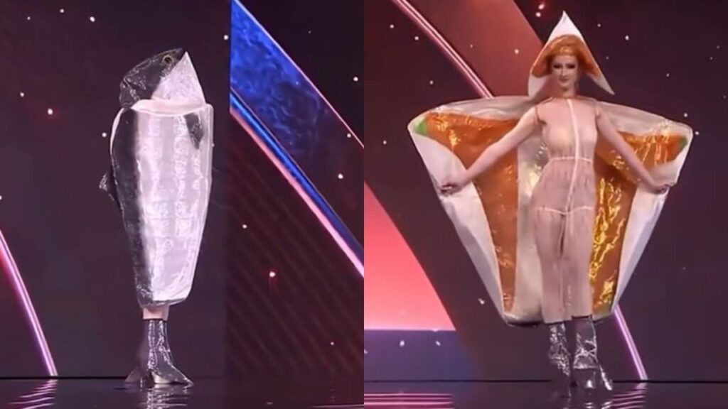 Miss Norvegia in passerella vestita salmone gigante: il momento più virale di Miss Universe 2025 (VIDEO) Miss Norvegia vestita da Salmone