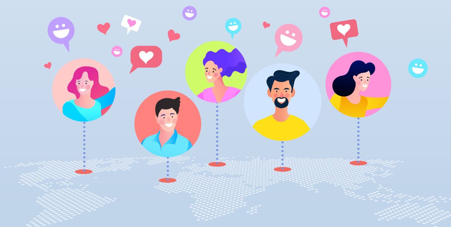 grafica che indica i social