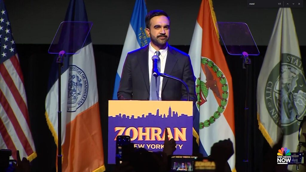 Il neo-sindaco di New York Zohran Mamdani